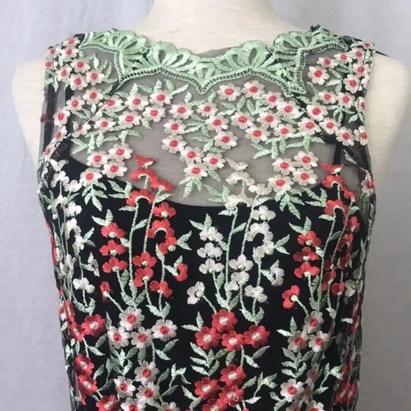 ANTHROPOLOGY HD in Paris Embroidered Emilia Women's Dress Sz 4 - Picture 5 of 11